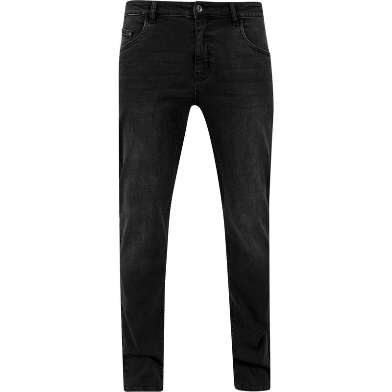 UC Men Strečové džínové kalhoty černé seprané