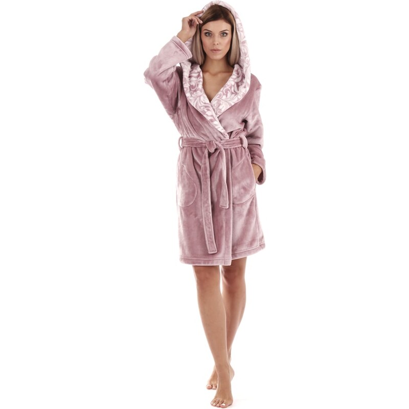 Krátký župan Flora mauve mist 48 56 4353 - L