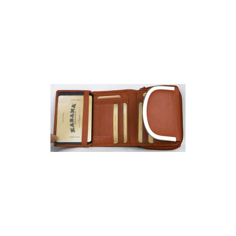 Oranžová kožená peněženka Kabana FLW