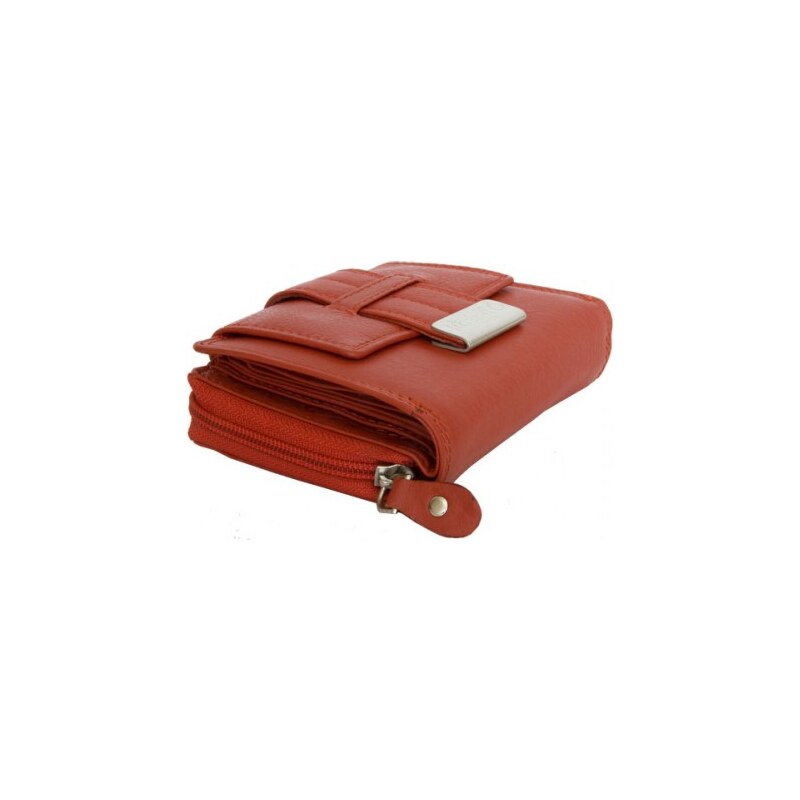 Červená kožená peněženka z měkké příjemné kůže FLW