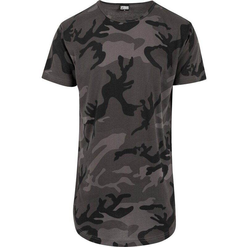 UC Men Camo Shaped Long Tee tmavé maskování