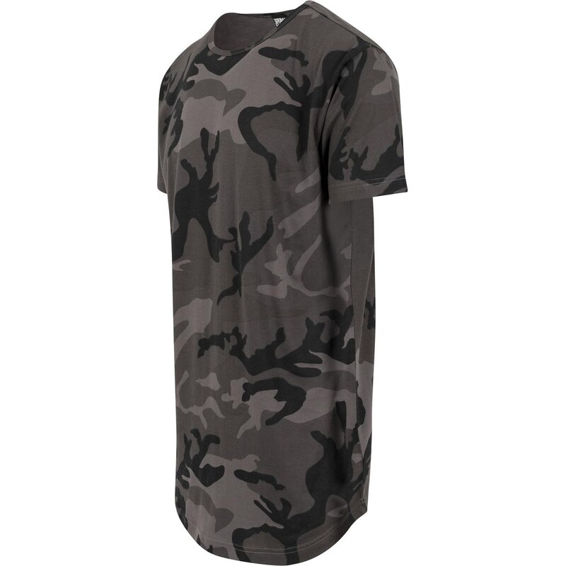 UC Men Camo Shaped Long Tee tmavé maskování