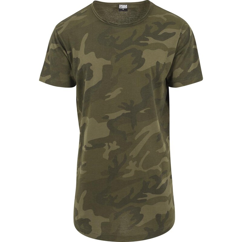 UC Men Camo Shaped Long Tee olivové camo