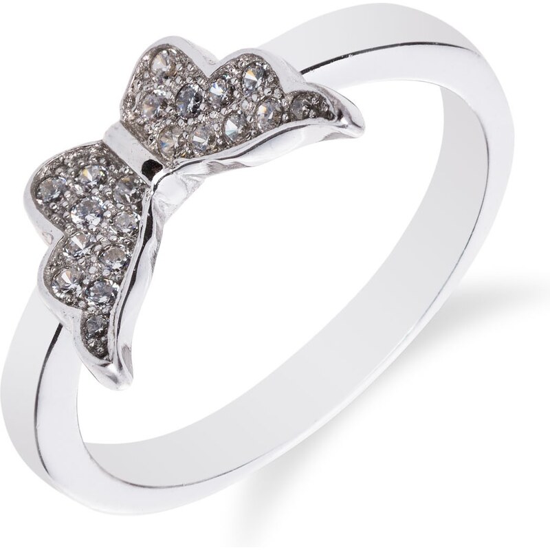 Meucci Roztomilý stříbrný prsten s motýlkem