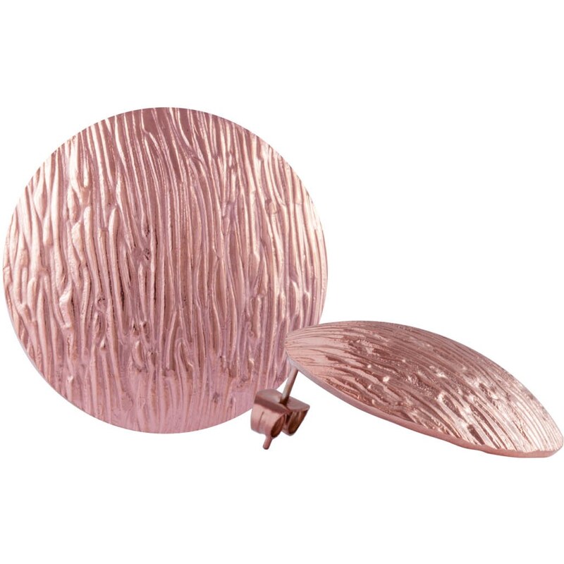 Meucci Růžové náušnice z chirurgické oceli se vzorem