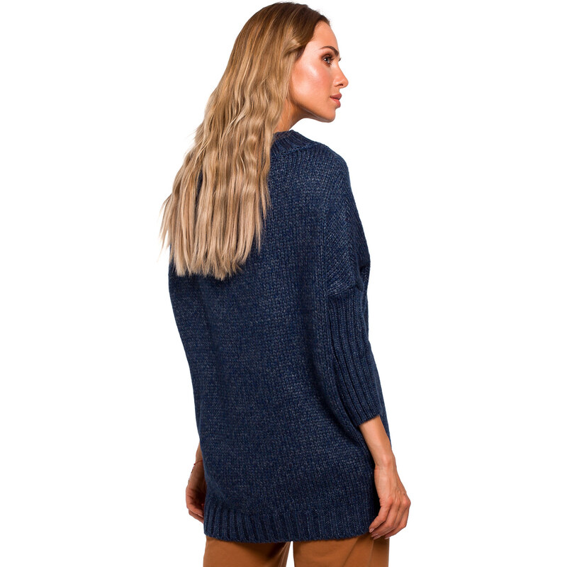 Made Of Emotion Woman's Pullover M470 Navy Blue