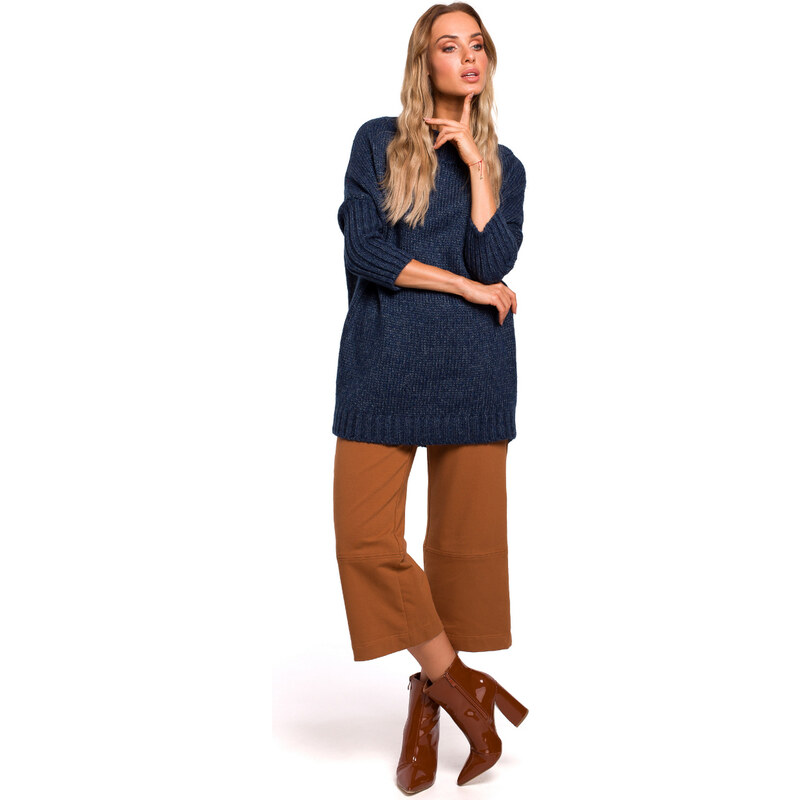 Made Of Emotion Womans Pullover M470 Navy Blue 53284208