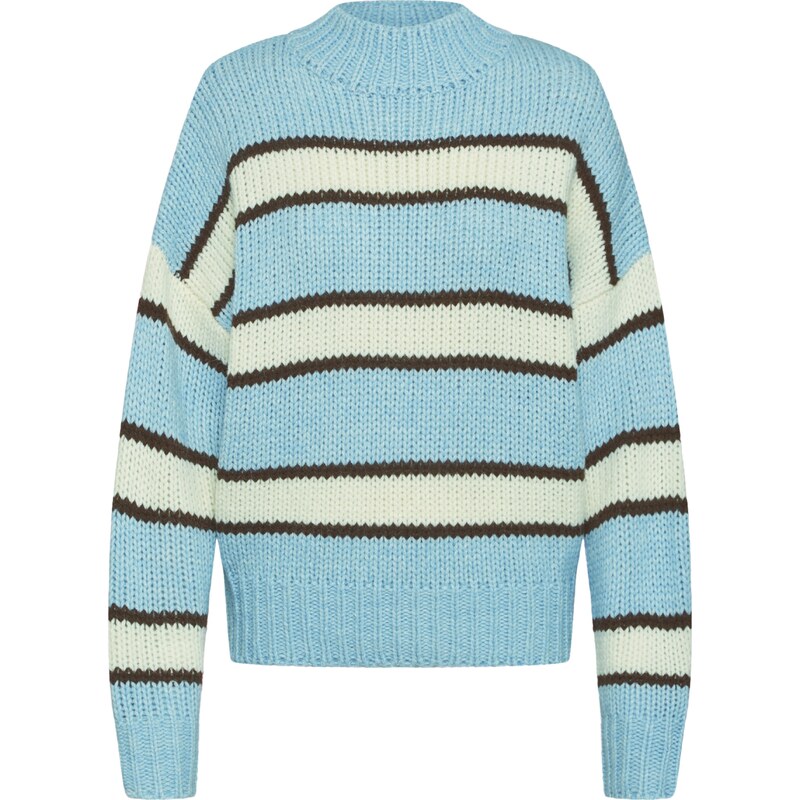 EDITED Svetr Egid světlemodrá / hnědá / offwhite 109103958