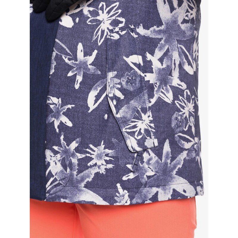 Bunda Roxy Jetty Block mid denim bleached flowers