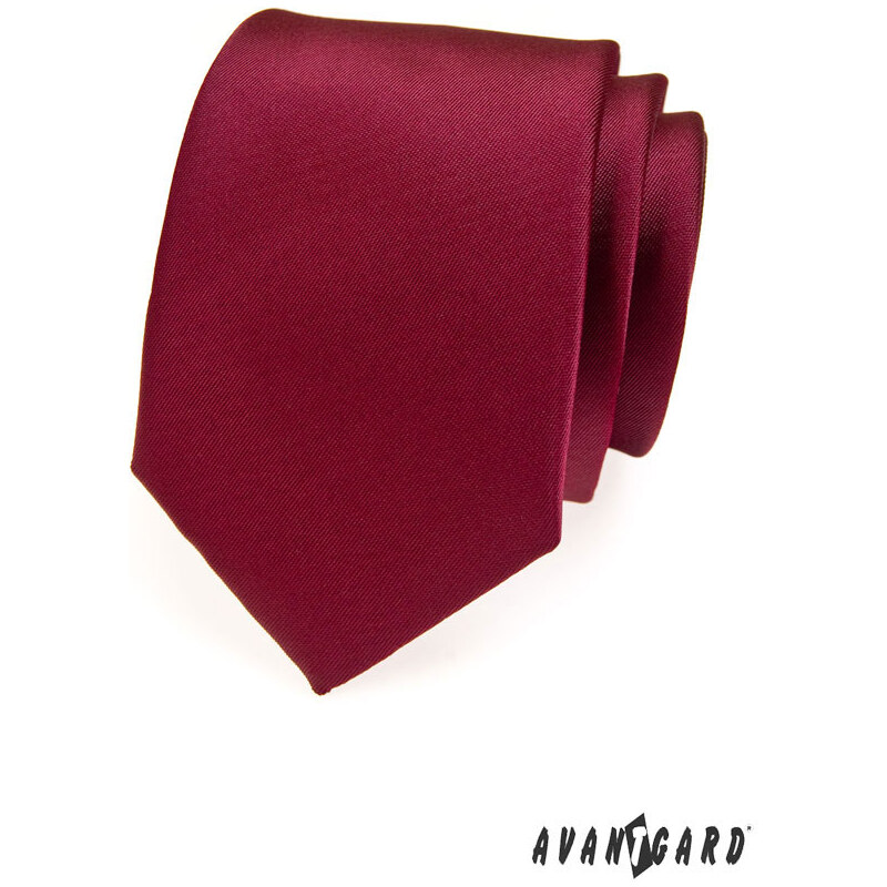 Avantgard Bordó kravata s nenápadnými proužky