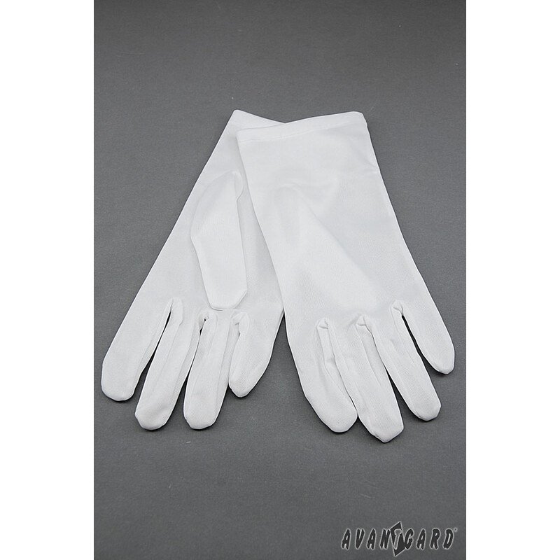 Avantgard Bílé klasické pánské rukavičky