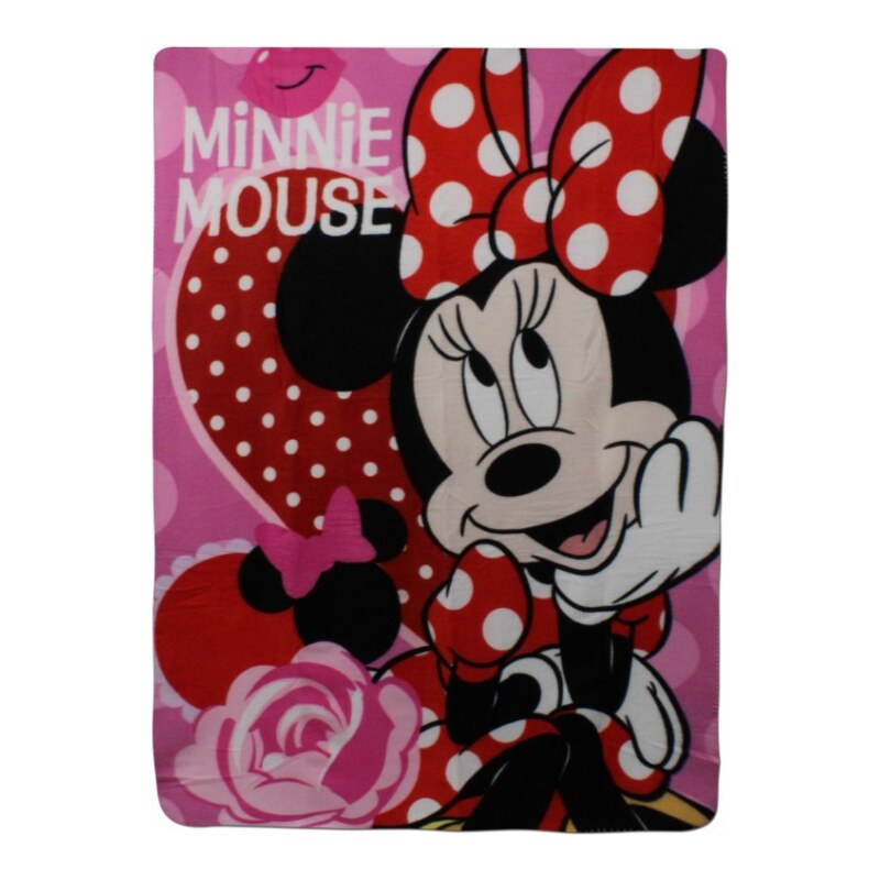 Setino Dětská / dívčí fleecová deka Minnie Mouse - Disney - 140 x 100 cm