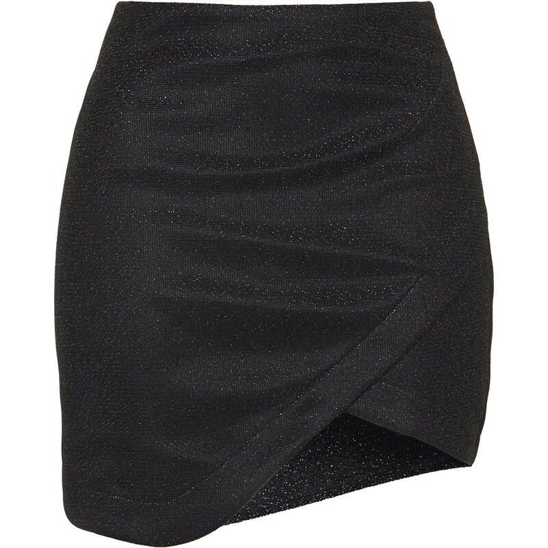 Topshop Tinsel Wrap Mini Skirt