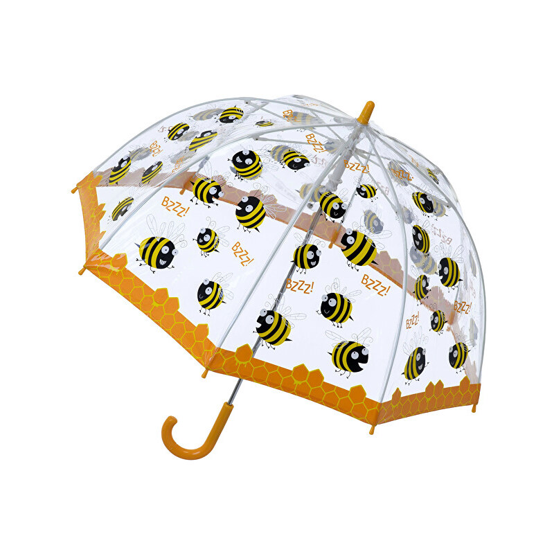 Blooming Brollies Dětský průhledný holový deštník Buggz Kids Stuff Happy Bee BUBEE