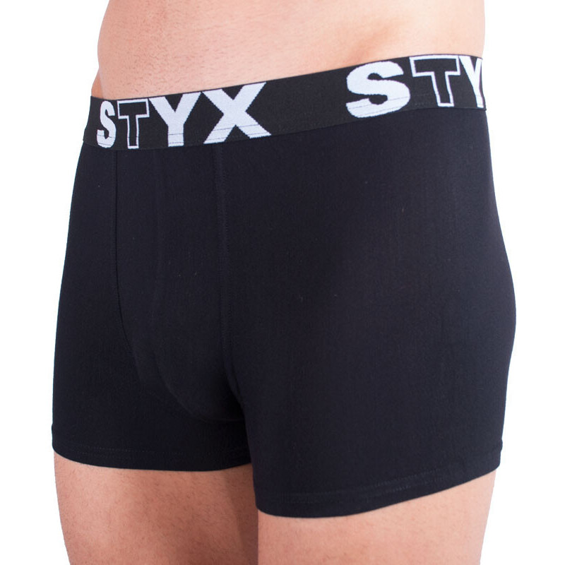 Pánské boxerky Styx sportovní guma nadrozměr černé (R960)