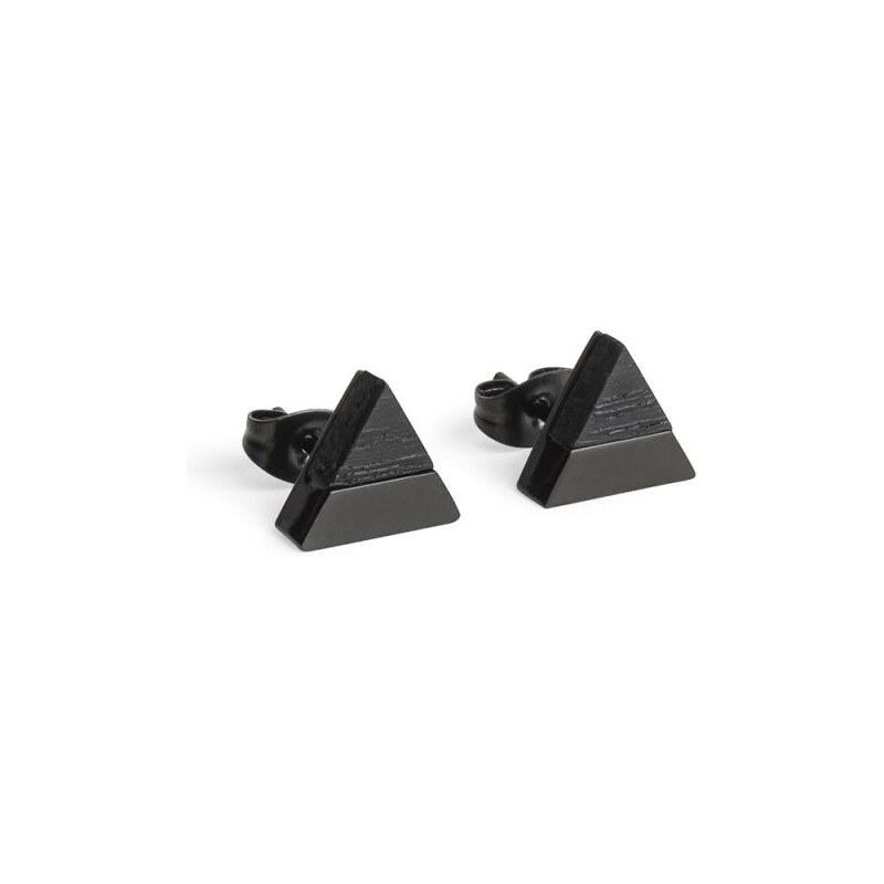 BeWooden Náušnice s dřevěným detailem Nox Earrings Triangle