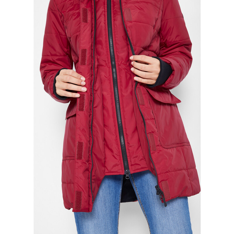 bonprix Outdoor bunda ve vzhledu 2v1, prošívaná Červená