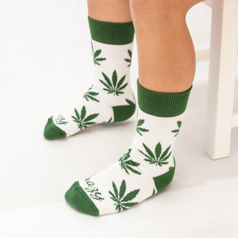 Crazystep DĚTSKÉ ponožky Tráva zelená