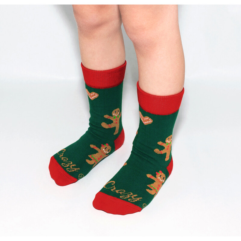 Crazystep DĚTSKÉ Ponožky Perníčky zelené