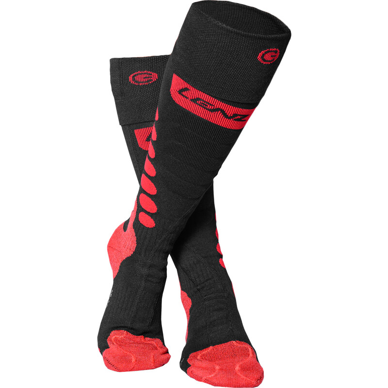 Vyhřívané ponožky Lenz Heat 5.0 Toe Cap+LiPck 1200 Black/Red
