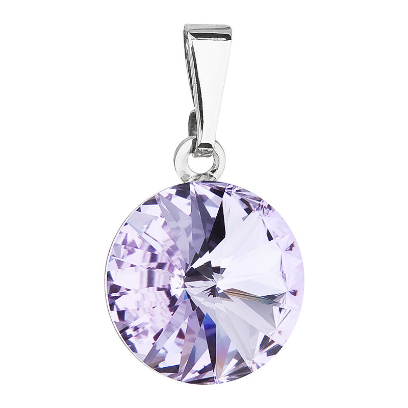 Evolution Group s.r.o. Evolution Group CZ Přívěsek bižuterie se Swarovski krystaly fialový kulatý 54001.3 violet