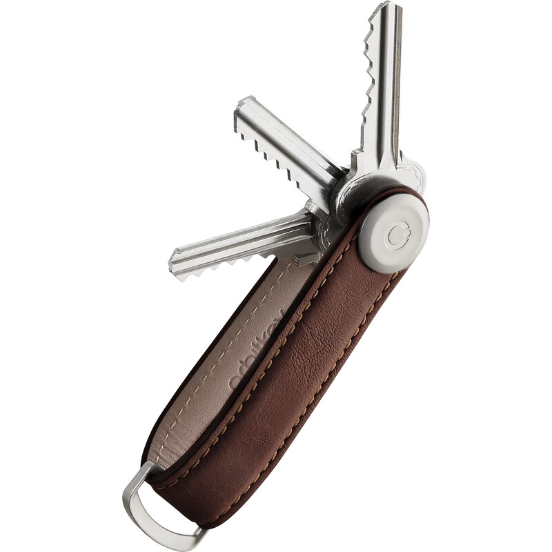 Kožená klíčenka Orbitkey 2.0 Espresso Brown tmavě hnědá s
