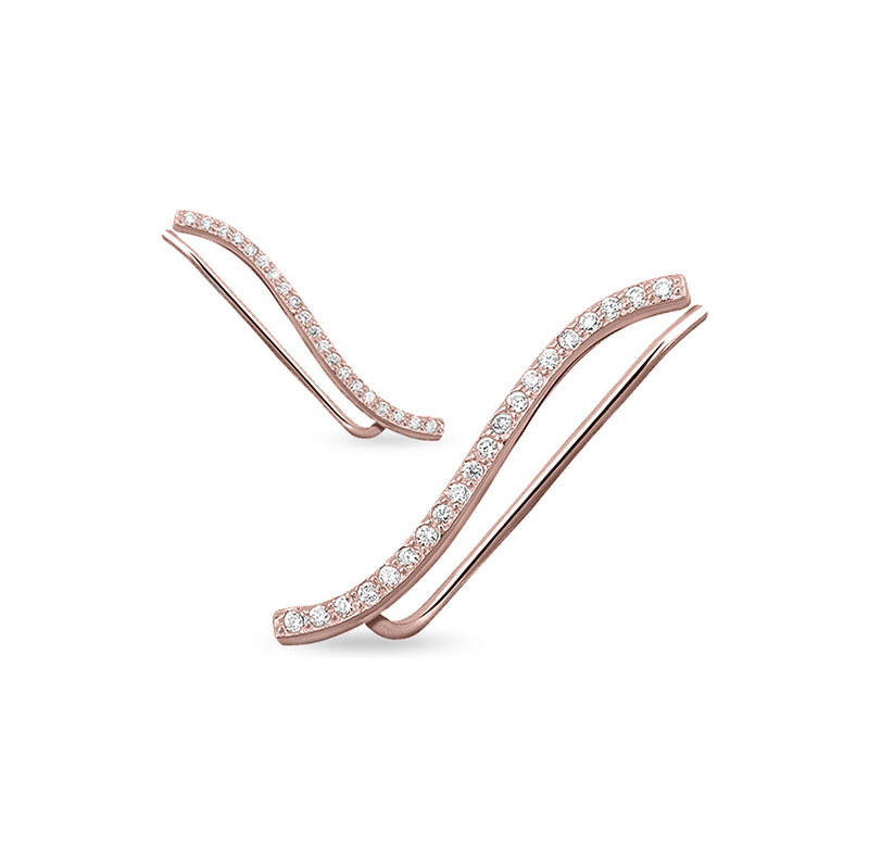Rose gold náušnice se zirkony - Meucci SLE033 113550582