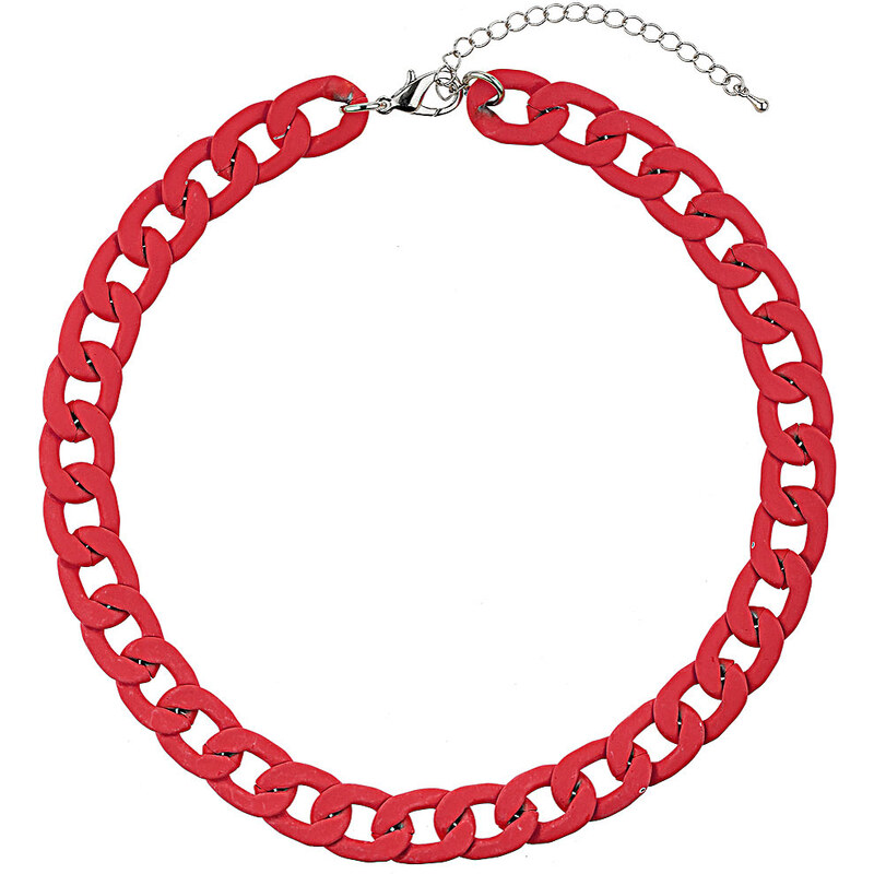 Topshop Chunky Red Chain Necklace