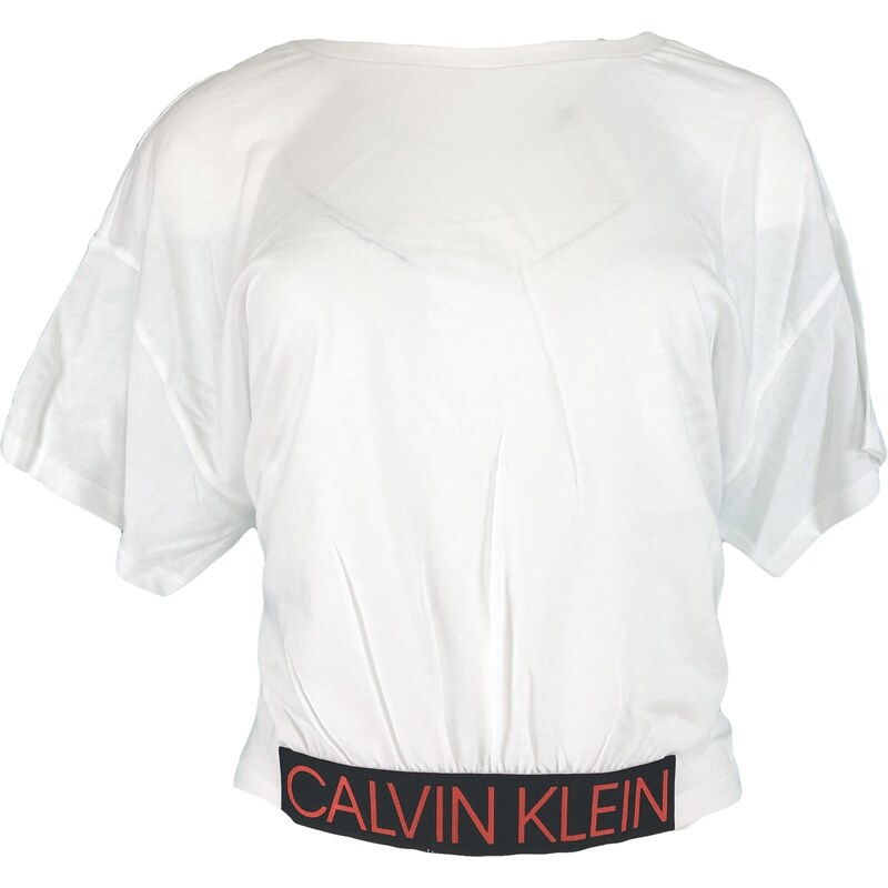 Dámské triko s krátkým rukávem KW0KW00726 bílá - Calvin Klein