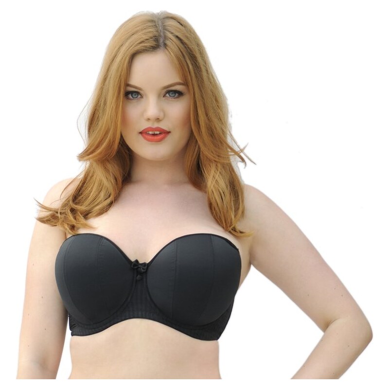 Podprsenka s kosticí Luxe Strapless CK2601-1 černá - Curvy Kate 75140611