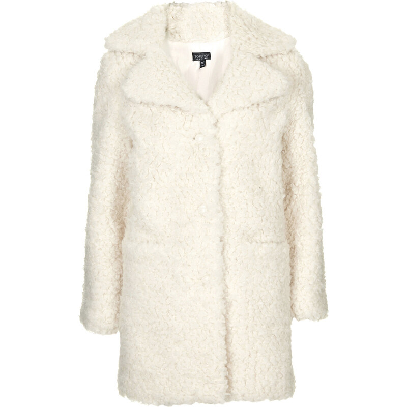 Topshop Faux Fur Teddy Coat