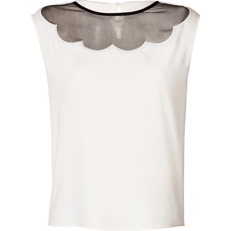 Moschino Cheap and Chic Scalloped Panel Top