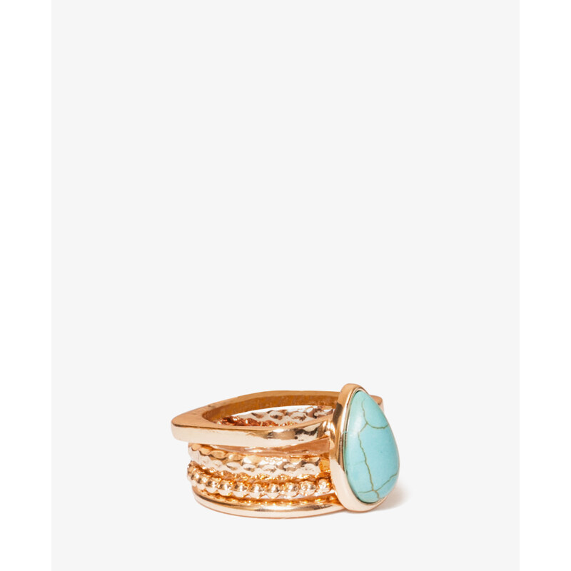 FOREVER21 Faux Stone Ring Set