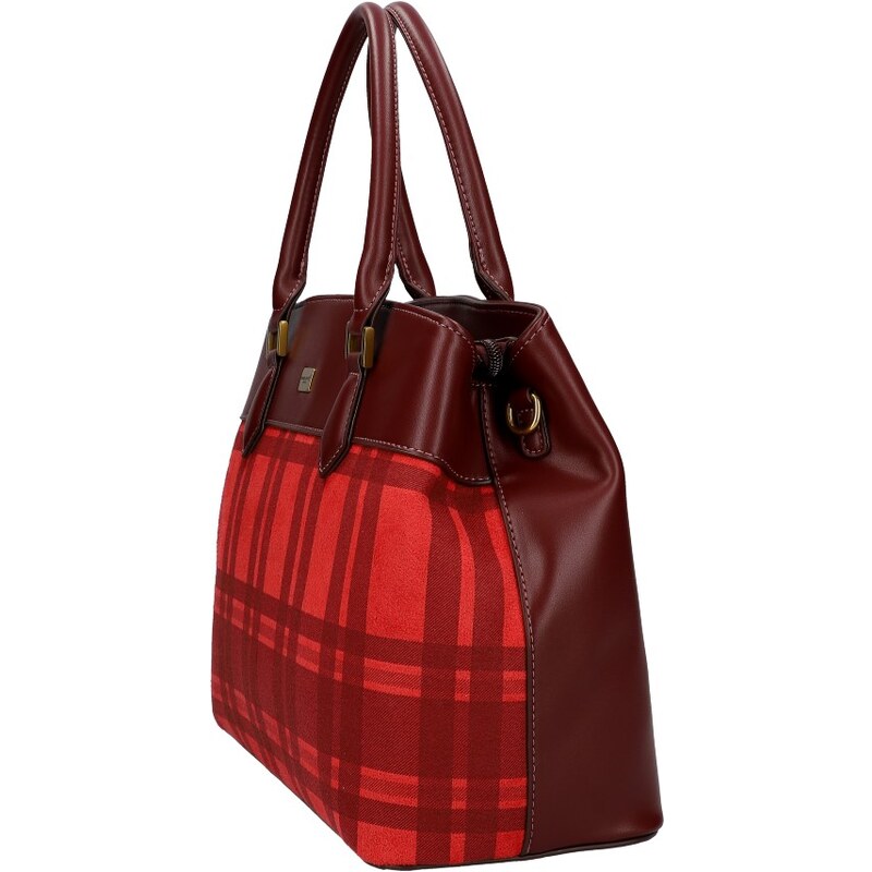 Barebag Červená dámská kabelka do ruky David Jones CM5499