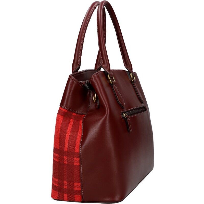 Barebag Červená dámská kabelka do ruky David Jones CM5499