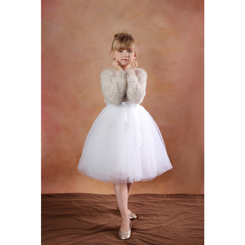 ADELO Tutu sukně tylová dětská - bílá - délka 35 cm a 50 cm - družičky
