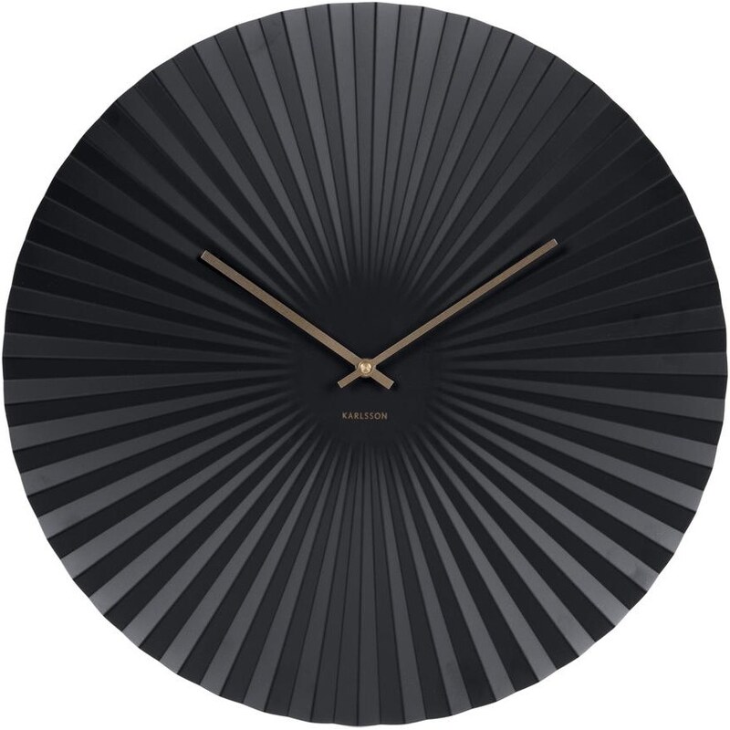 Time for home Černé kulaté nástěnné hodiny Trivet 40 cm