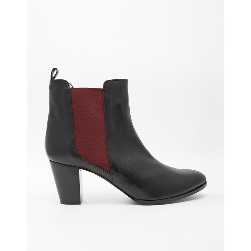 Shoesissima Jacko Heeled Chelsea Boots 'Available from UK 8-12' - Black