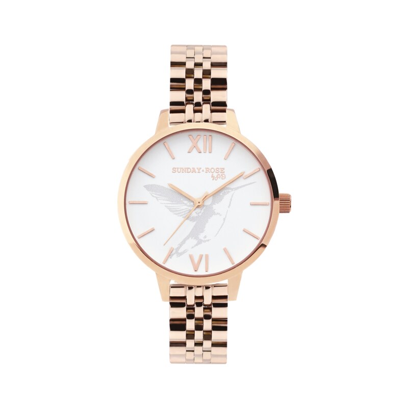 JVD Dámské luxusní designové hodinky SUNDAY ROSE Spirit METAL BAND SUN 42763949