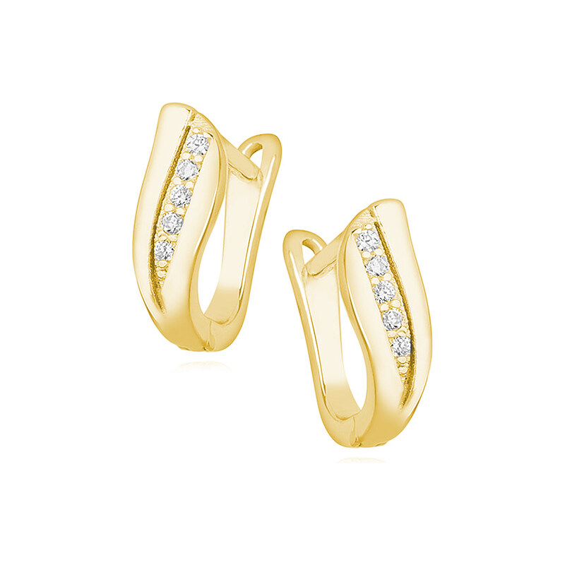 LUNICA Klasické stříbrné náušnice GOLD 0164 100448987
