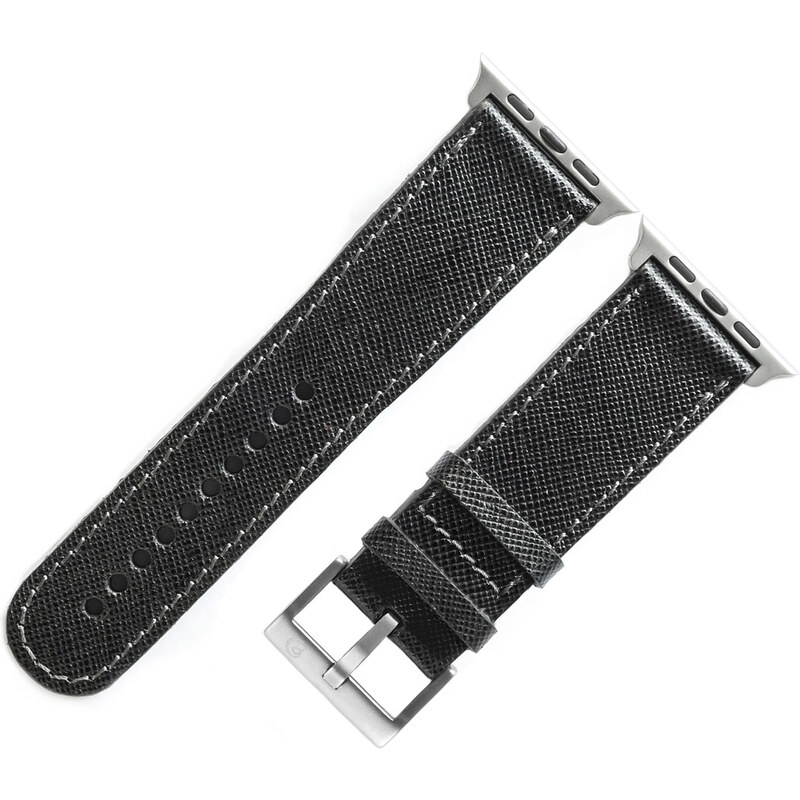 Danny P. Kožený řemínek na Apple Watch, Saffiano černá