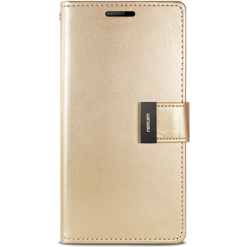 Zlaté flipové pouzdro Mercury Rich Diary Wallet pro iPhone 11 PRO