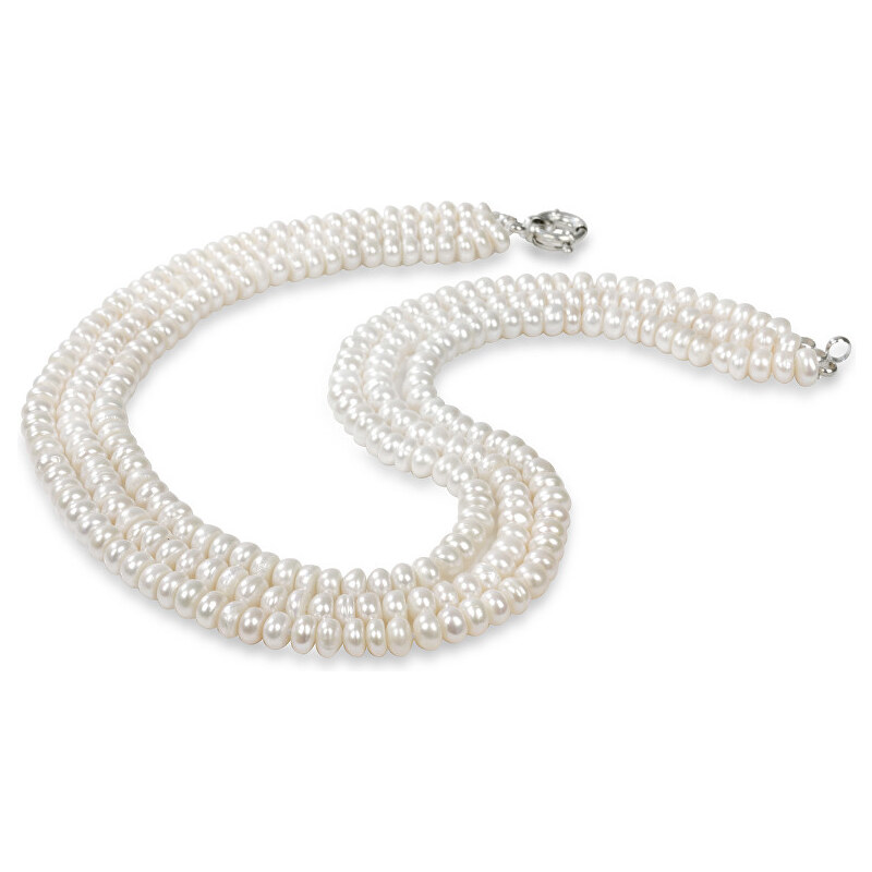 JwL Luxury Pearls Trojřadý perlový náhrdelník JL0063