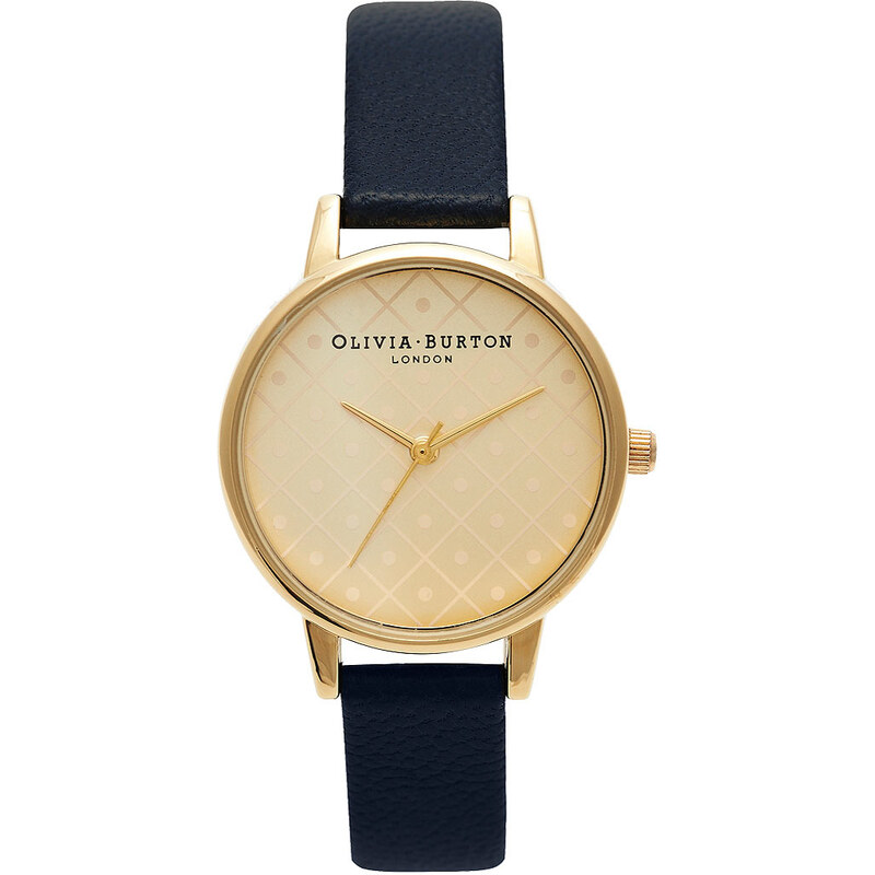 Topshop **Olivia Burton Modern Vintage Black and Gold Dot Watch