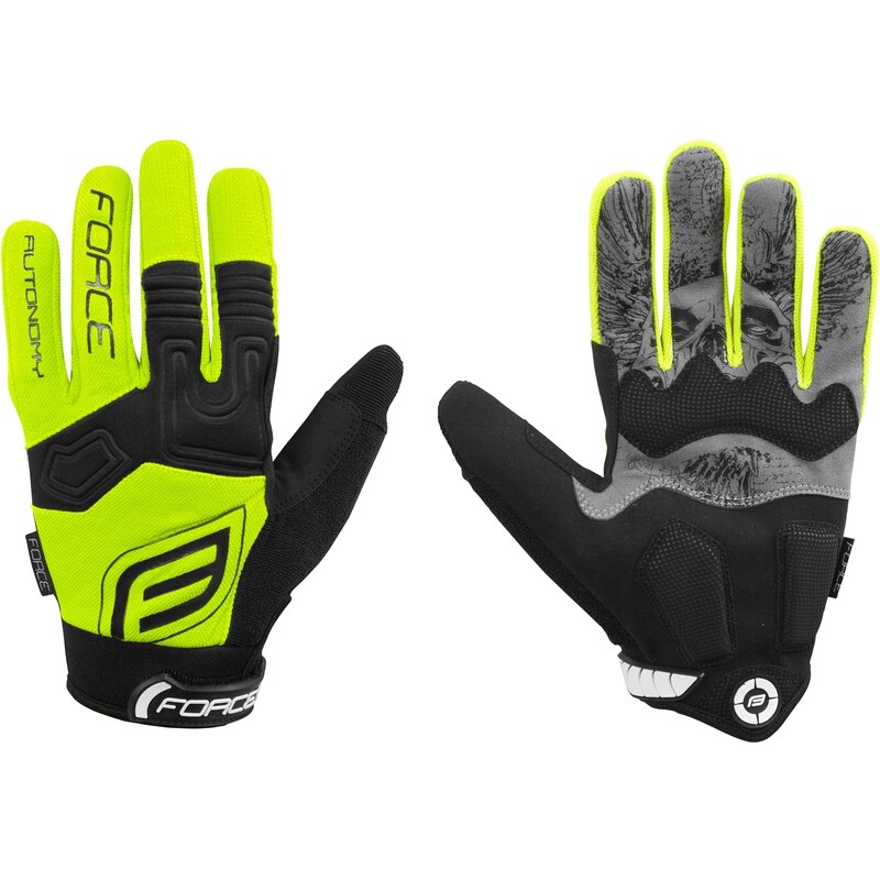 Cyklistické rukavice FORCE MTB AUTONOMY fluo