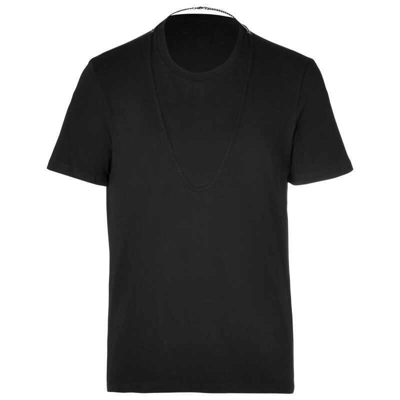 Maison Margiela Cotton T-Shirt with Chain Detail