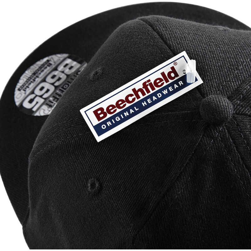 Beechfield Snapback Rapper s rovným kšiltem Beechfield (B665) Černá