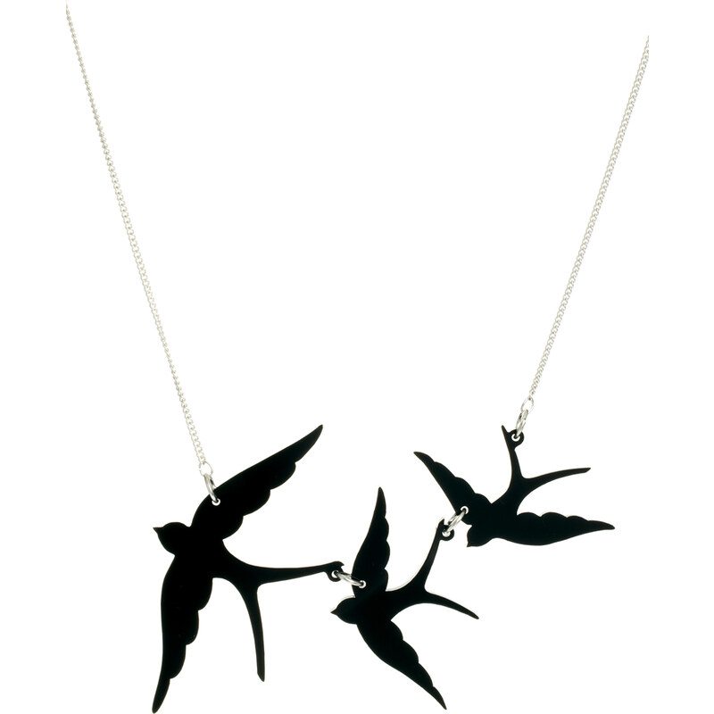 Tatty Devine Swallow Triple Necklace - Black