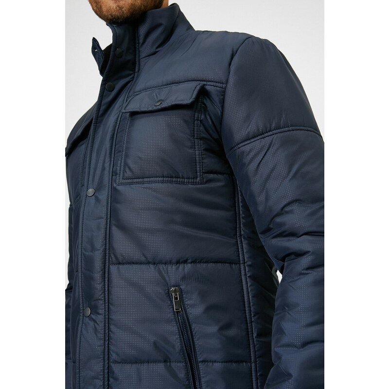 Koton Pánský kabát v námořnické modré barvě