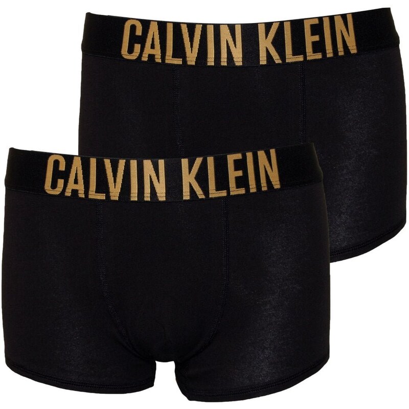 Calvin Klein boxerky chlapecké 2 PACK b70b700207 černé se zlatým nápisem